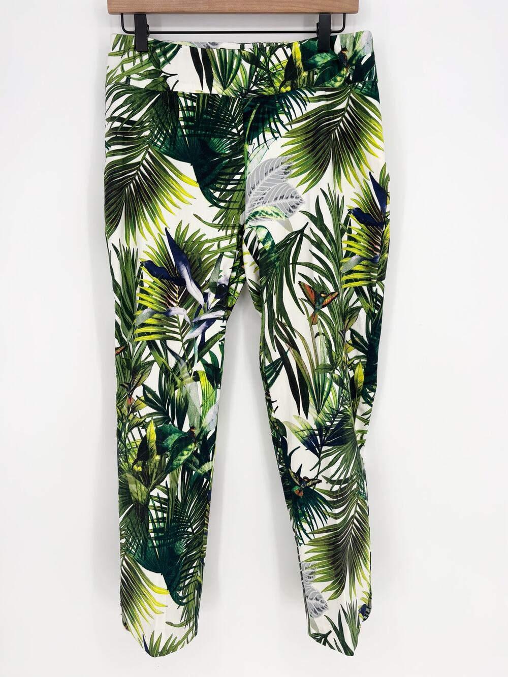 Soft Surroundings Hummingbird Tropical Plants Pullon Ankle Pants Size Petite M